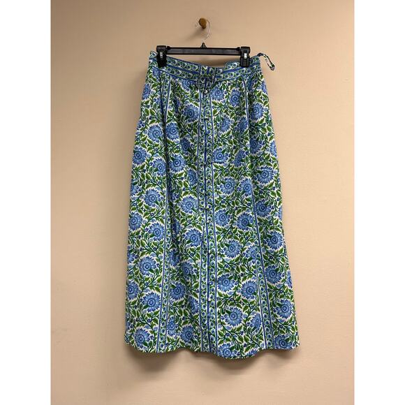 PINK CITY PRINTS Peacock Border Freya Skirt Size XS NWT Retail $215 Tuckernuck - Picture 4 of 6